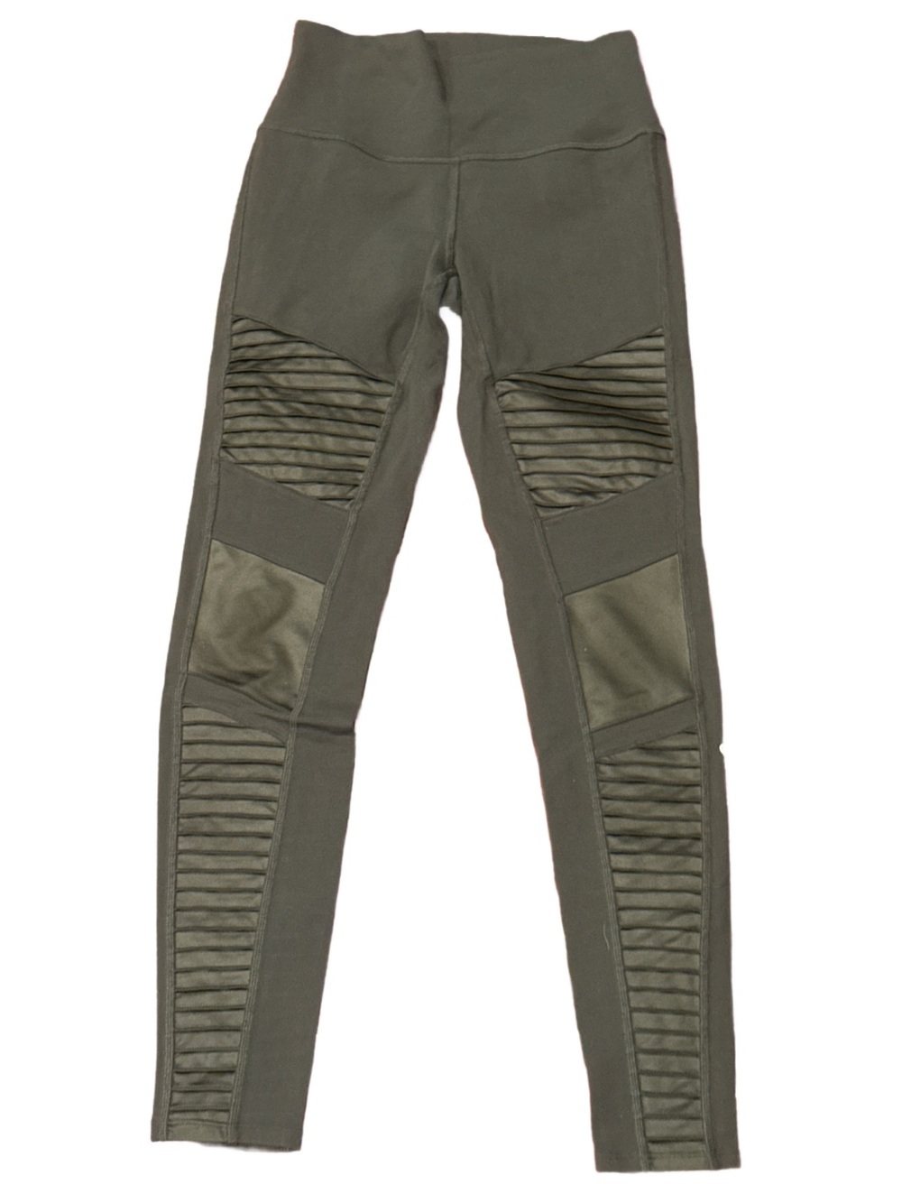 ALO Yoga Olive Moto Panel Leggings Medium 28”